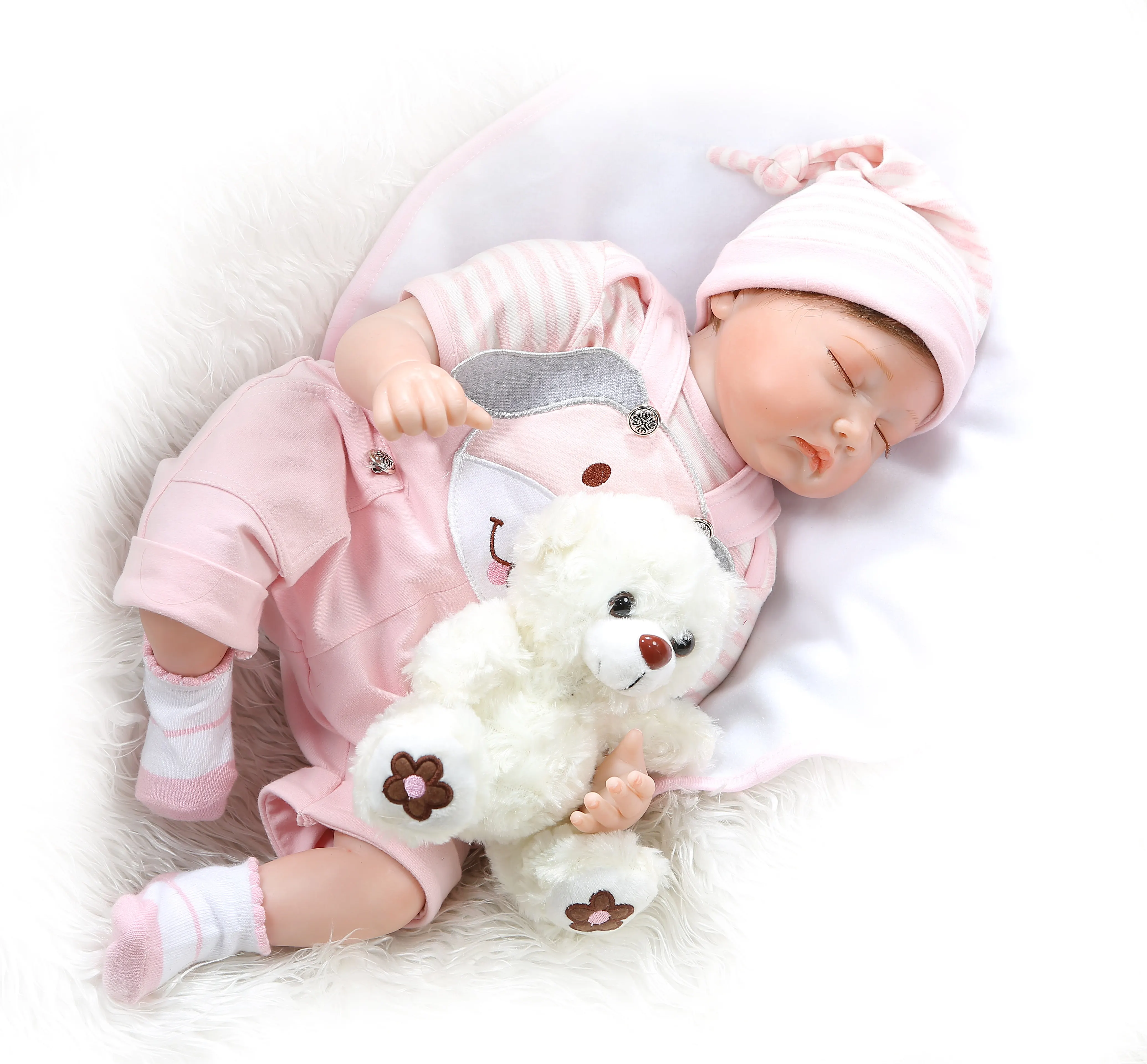 55 см bebe Реалистичная кукла reborn для близнецов, Спящая/проснувшая, Реалистичная, мягкая, силиконовая, настоящая, на ощупь, утяжеленная, для тела, укоренившая волосы