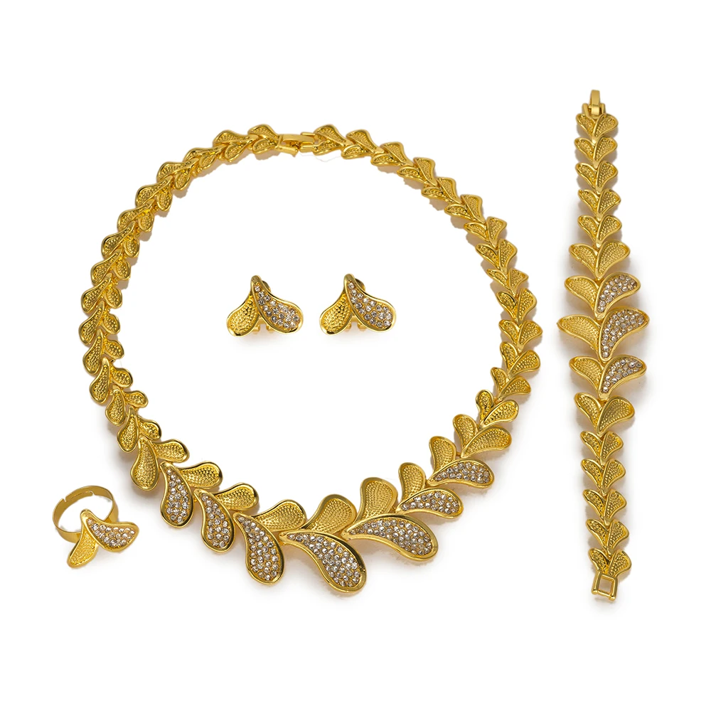 BAUS Свадебный комплект ювелирных изделий в Дубае нигерийские женские браслеты