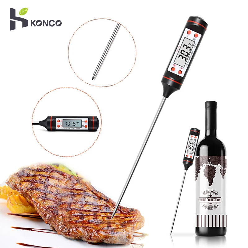 Цифровой термометр Konco для приготовления мяса кухонный прибор мгновенного
