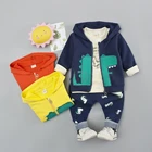 3 шт., комплект одежды с длинным рукавом для мальчиков и девочек 1-4 года
