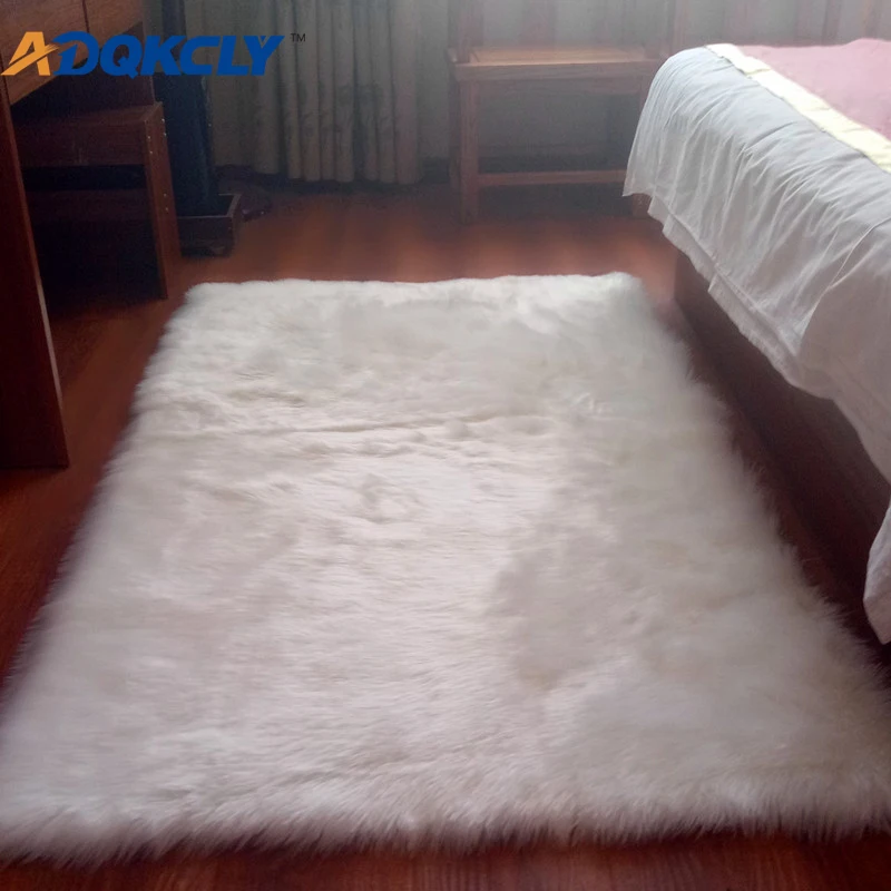 ADQKCLY прямоугольный мягкий коврик из овчины для дивана стула гостиной спальни