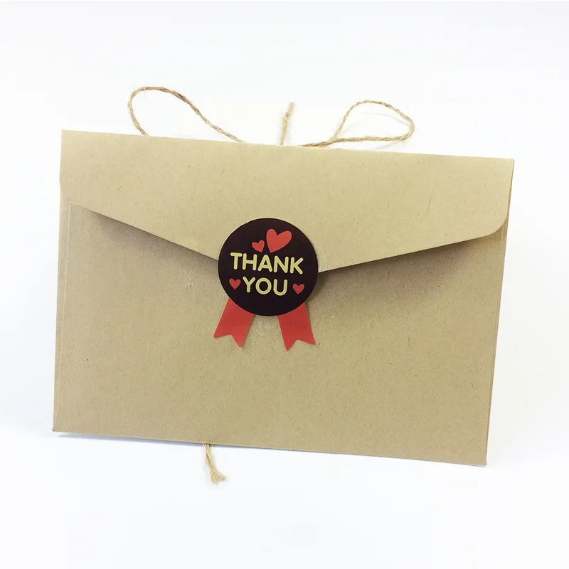 800 шт./лот наклейки Thank You и Handmade винтажные из крафт бумаги сделай сам для подарка
