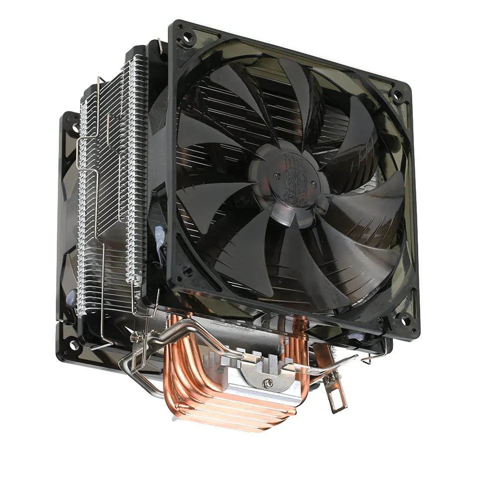 

PCCOOLER Fans 5 Heatpipes Radiator Quiet 4pin CPU Cooler Heatsink Fan Cooling with Dual 120mm LED Fans for Desktop Computer