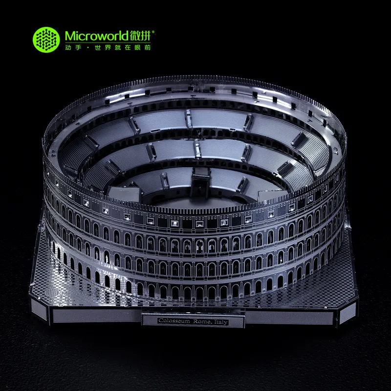 Металлическая нано головоломка MICROWORLD Colosseum 3D сборочная модель для взрослых