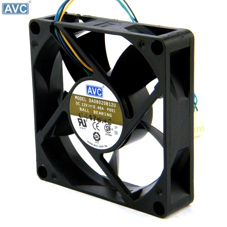 Оптовая продажа Для AVC DA08020B12U 8 см 8020 80*80*20 мм 12 В 0.46A 4 линия ШИМ контроль