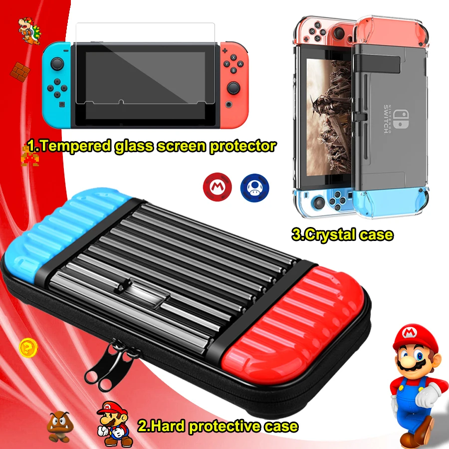 Сумка Zend Switch из закаленного стекла переносной Жесткий Чехол пленка для Nintendo