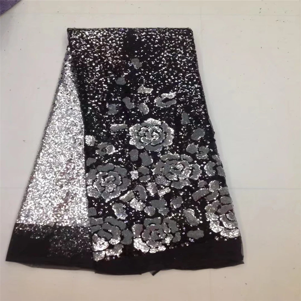 Тюль с Блёстки вышитые Кружево отделка высокое качество 2017 африканская блесток