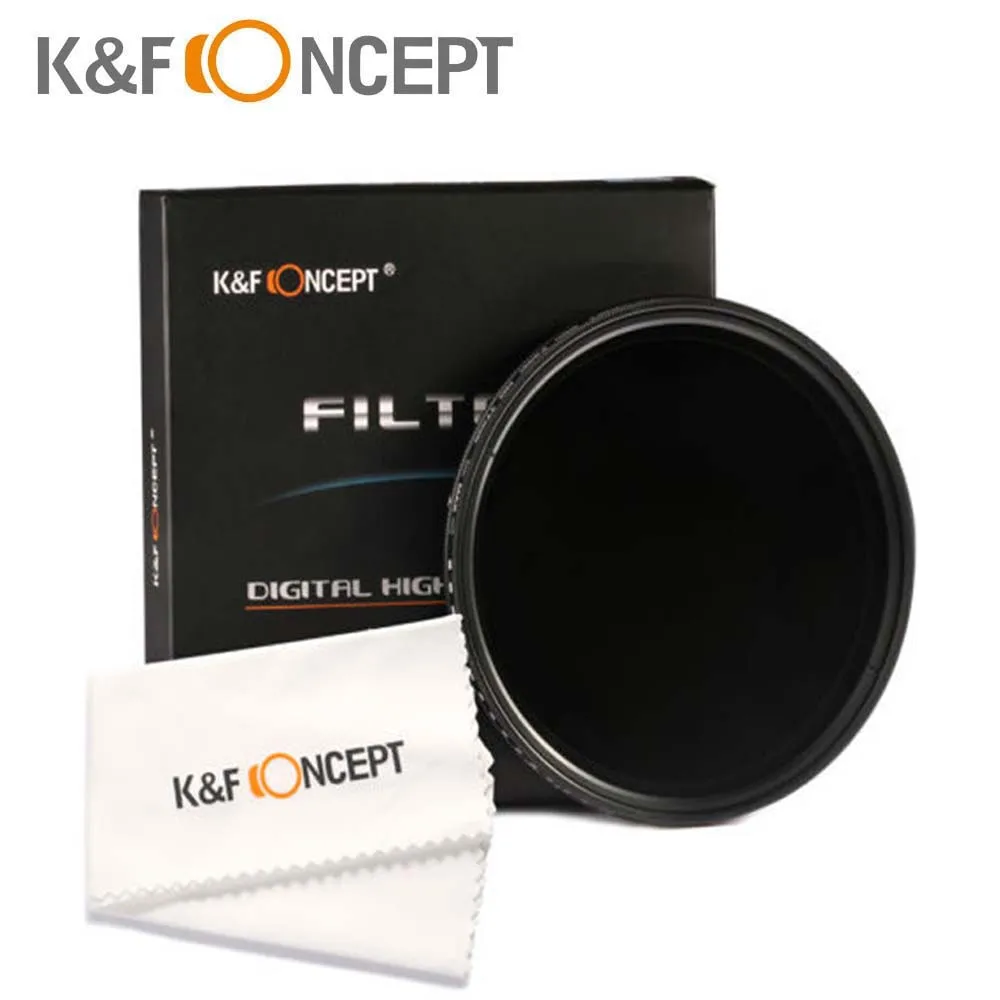 K & F Concept New 49 мм фильтр для объектива ND2 ND4 ND8 ND400 с переменной плотностью Nikon Canon