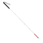 125 см-155 см, 7-секционный алюминиевый трость с черной ручкой, светоотражающий белый и красный, складная трость для слепых