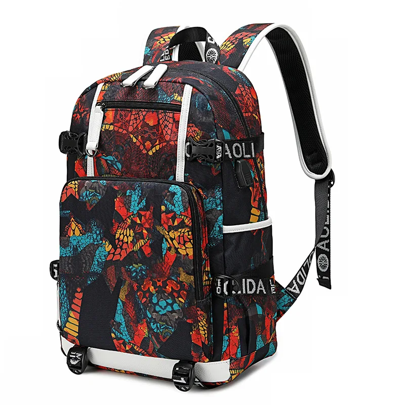 Подростковый Рюкзак Mochila студенческий школьный модный принт сумка для ноутбука мужские дорожные сумки usb зарядка ранец Женский Оксфорд рюкзак
