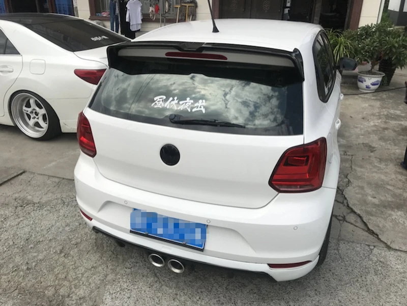 

ABS Plastic Unpainted Rear Trunk Roof Spoiler Use For VW Polo Tail Wing Decoration 2011-2016