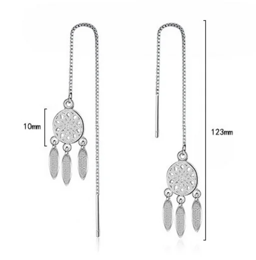 Женские серьги подвески с перьями Kinitial эффектные висячие цепочкой и кисточками