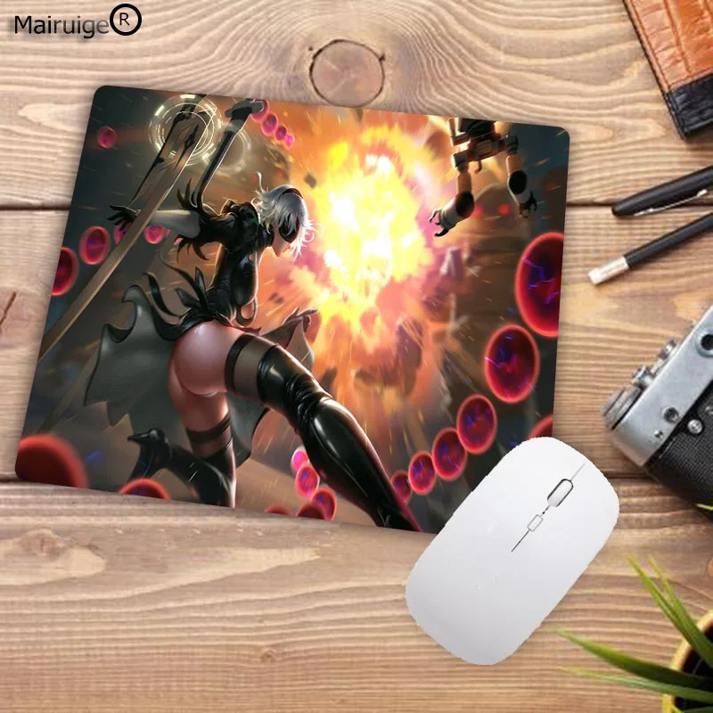 Mairuige 18x22 см скорость большой коврик для мыши коврик моющийся игровой большой коврик для мыши накладка на стол NieR Automata клавиатура магазин подарок приз
