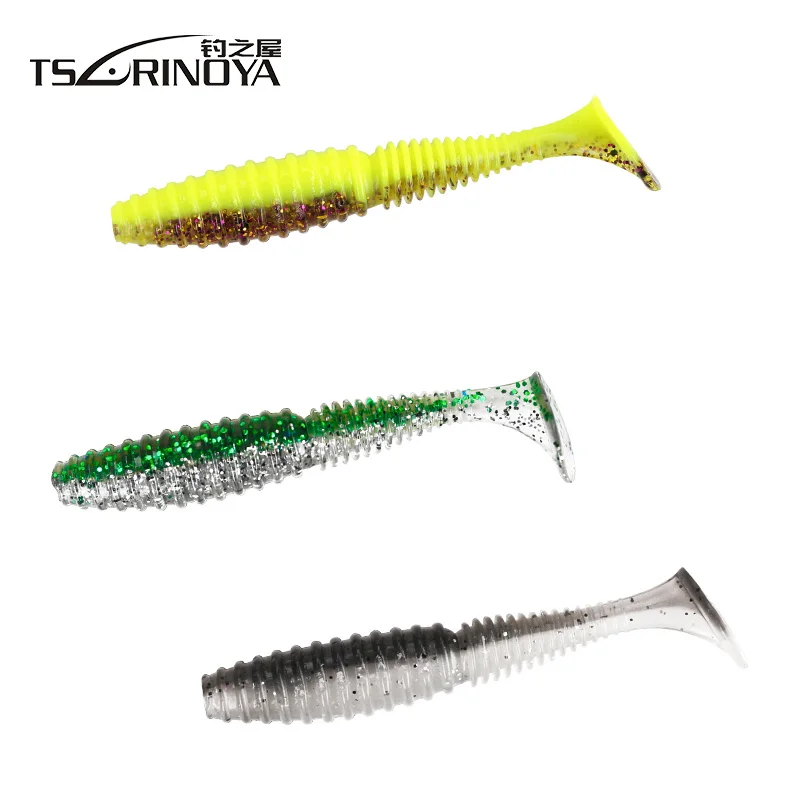 

TSURINOYA 6Pcs Soft Fishing Lure 75mm 3.2g Silicone Bait Bass Isca Artificial Para Pesca Winter Fishing Leurre Peche Wobbler