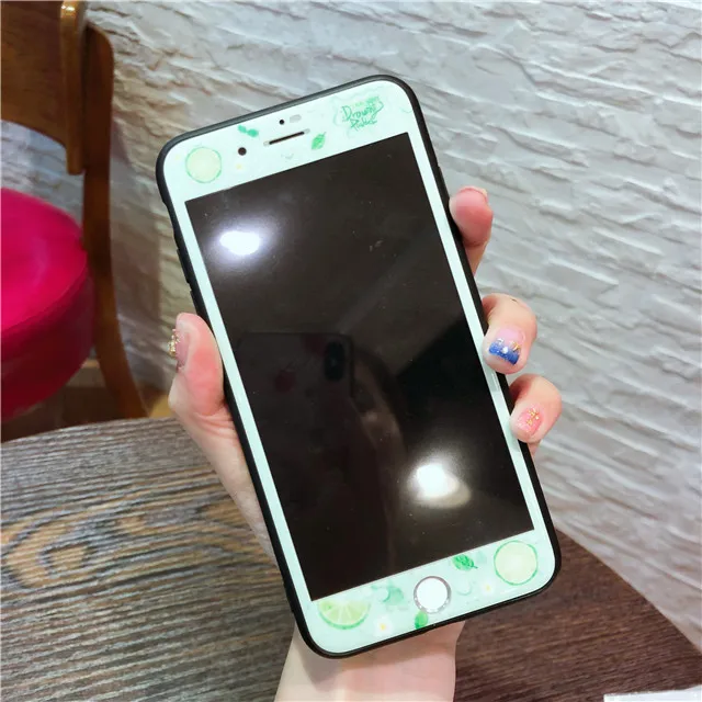 61 RLENDA Розовая пантера Cinnamoroll клубника стеклянная пленка для iPhone 8 7 6S 6 plus закаленное стекло 3D полноэкранная защитная пленка - Цвет: 61