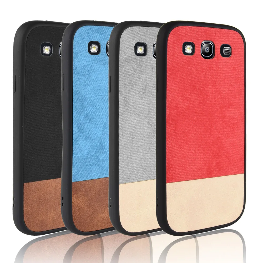 Чехол для Samsung Galaxy S3 чехол S III i9300 I9305 тканевый силиконовый с полным покрытием