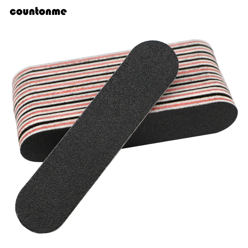 

20pcs Mini Nail File Black straight edge Sanding Buffer Block Nail File 100/180 Mini Manicure Pedicure Tools set 88mm