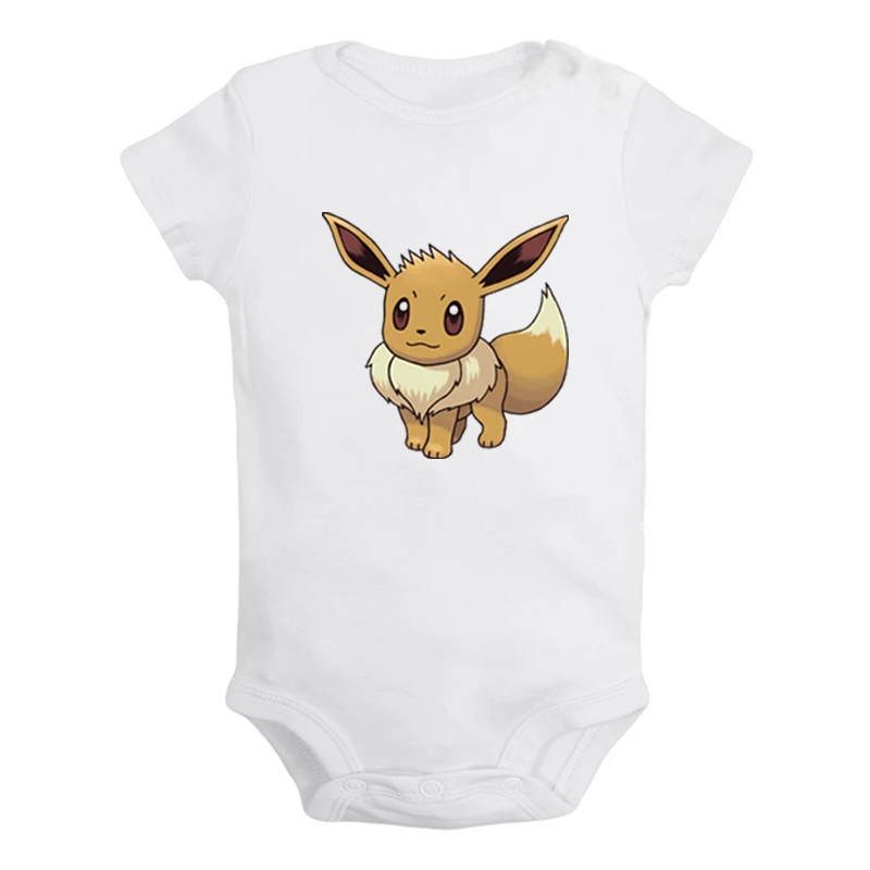 JbBaby586WD Детский комбинезон с покемоном Иви из мультфильма Jolteon Vaporeon для новорожденных мальчиков и девочек, Униформа-комбинезон с принтом - Цвет: JbBaby586WD