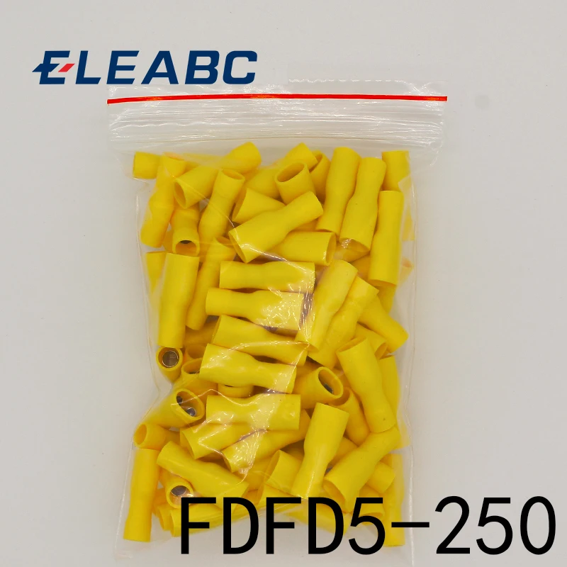 FDFD5-250 FDFD5.5-250 женский изолированный Электрический обжим клеммные разъемы кабель