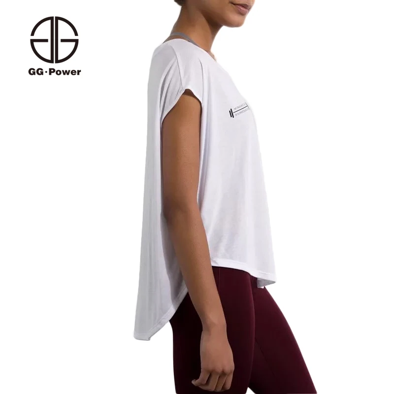Gg. Мощность свободные женские спортивные футболки Тонкий Упражнение бег Йога