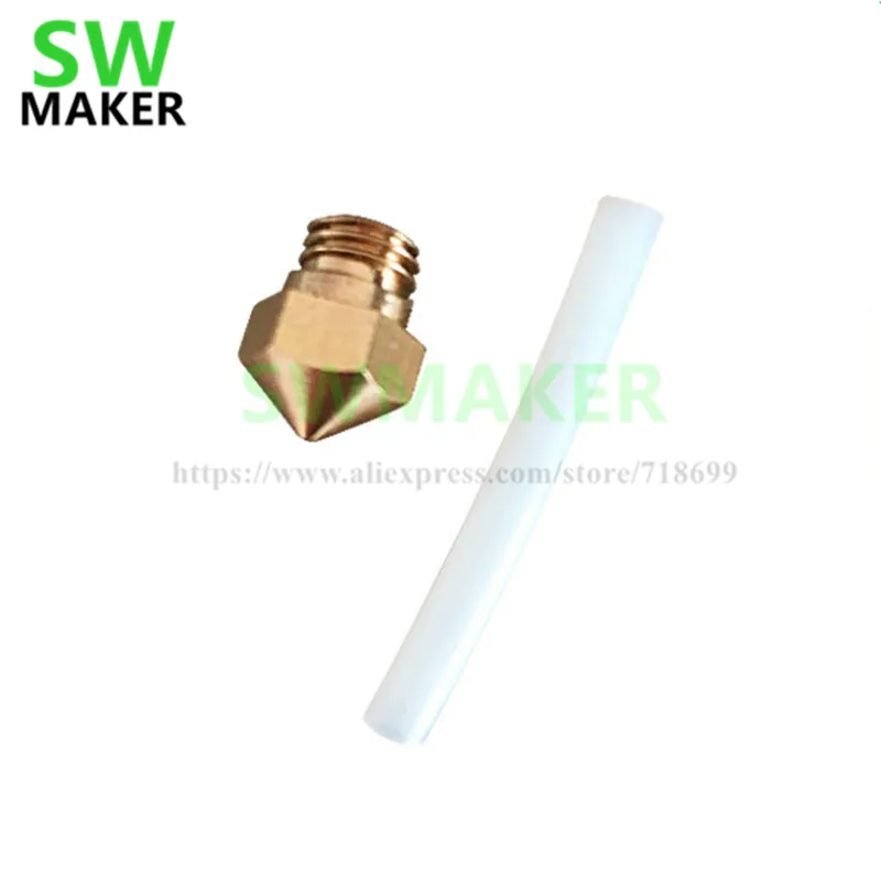Сменная насадка SWMAKER MK10 размер сопла 0 4 мм 1 75 с PTFE трубкой для Wanhao/Flashforge запасные