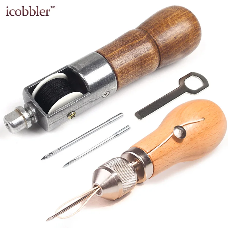 

Professional Stitcher Sewing Awl Hand Stitcher Repair Tool Kit Leather and Heavy Fabrics Stitching Belt Strips Shoemaker Tools