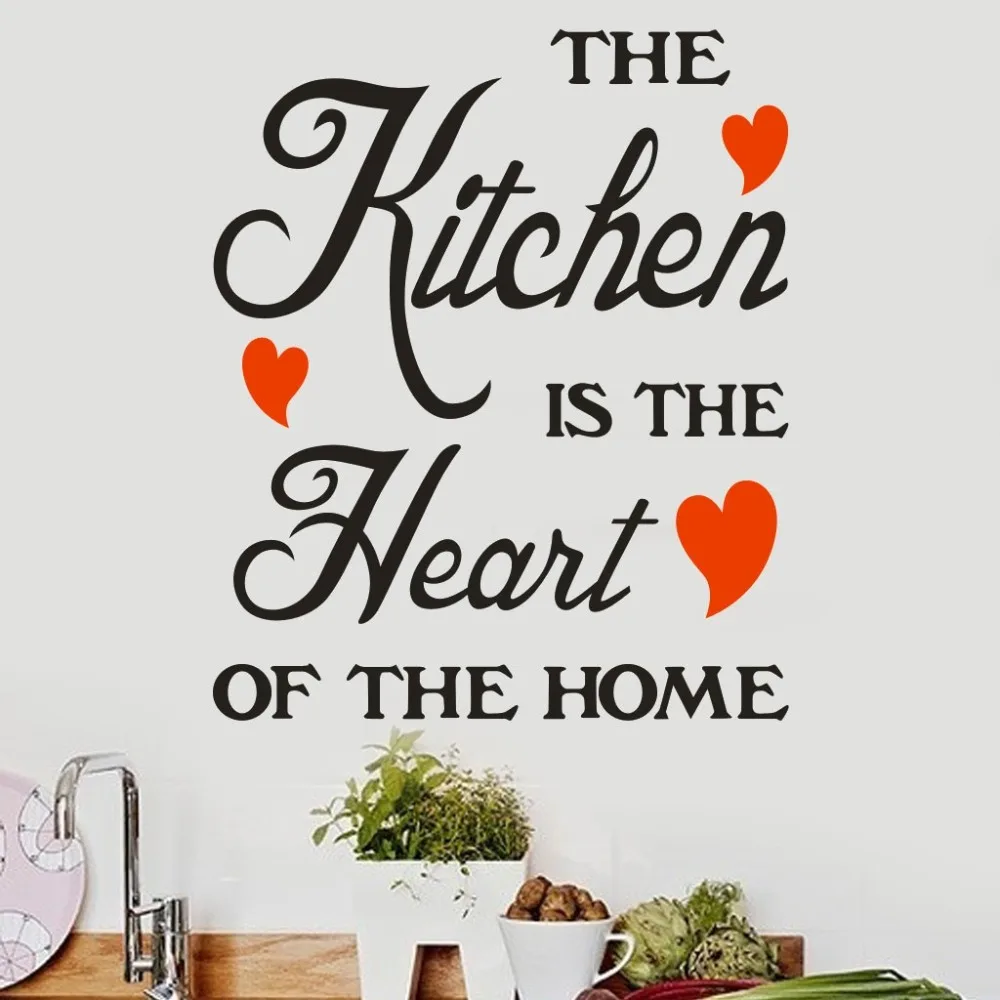 1 шт. виниловые наклейки на стену с цитатой для кухни декор столовой кухонные