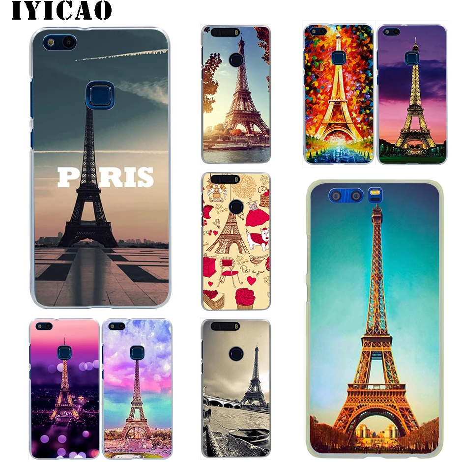 Жесткий чехол IYICAO Love London Paris Eiffel для Huawei Honor 6A 6C 7A 7C 7X 8 8X 9 10 20 9X Lite Pro Play Note View