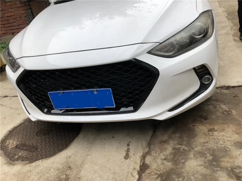 Автомобильные аксессуары для hyundai Elantra передний бампер гоночная решетка сотовая сетка глянцевая черная для hyundai Модифицированная