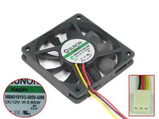 Sunon MB60101V3-0000-G99 DC 12V 0,65 W 60x60x10mm 3-проводной Вентилятор охлаждения сервера