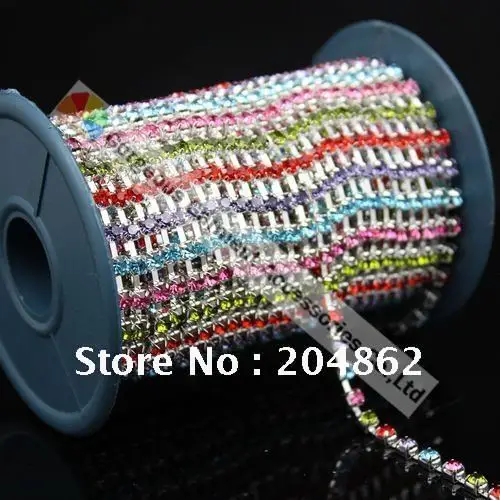 10 ярдов 4 мм фотосессия искусственная цепь со стразами золотистые и Серебристые