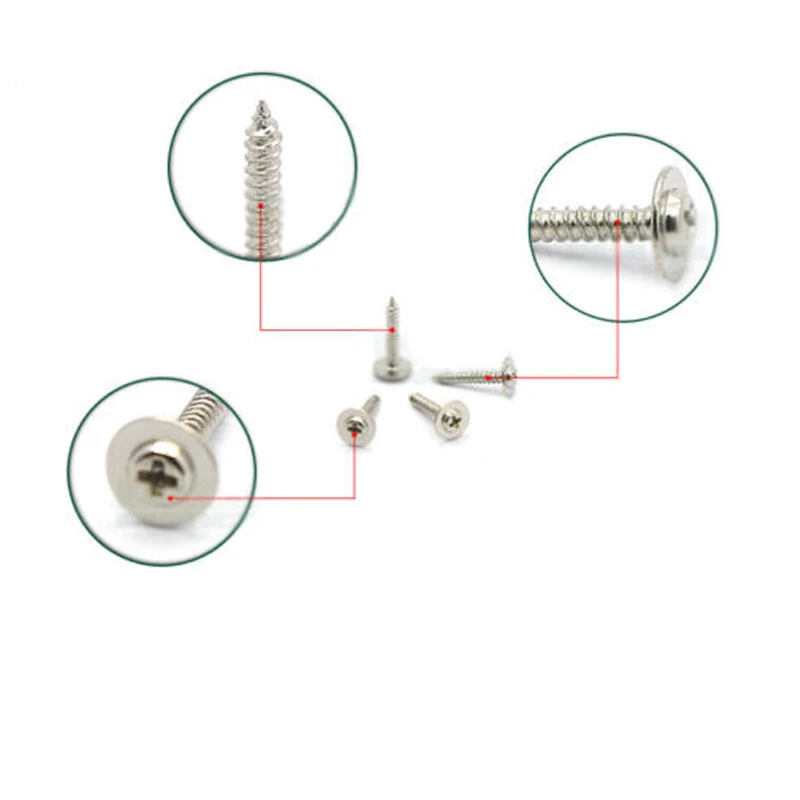 M1.5 M1.6 M1.7 M2 M2.6 Phillips круглая головка с шайбой контактная площадка под винт