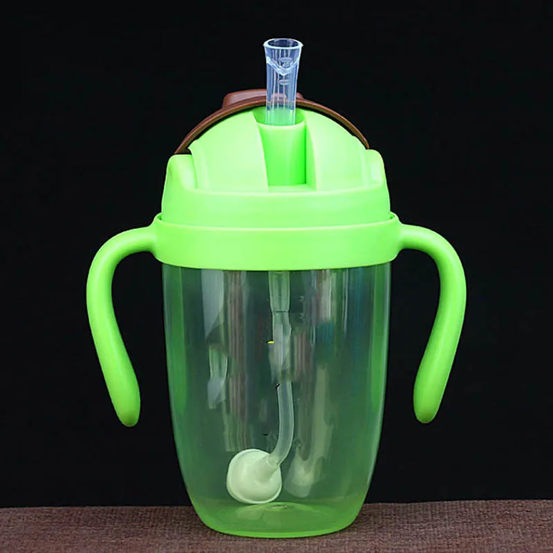 300 мл Детская Милая чашка Бутылочка для питьевой воды с ручкой из соломы 3 цвета|cups