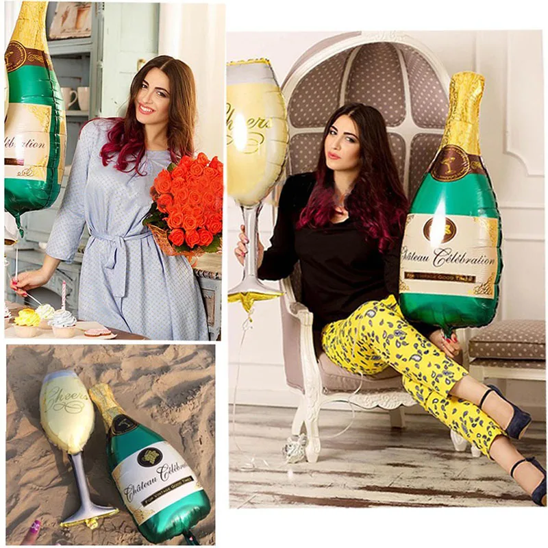 1 предмет/партия украшения шары шампанское стеклянный шар алюминиевой фольги