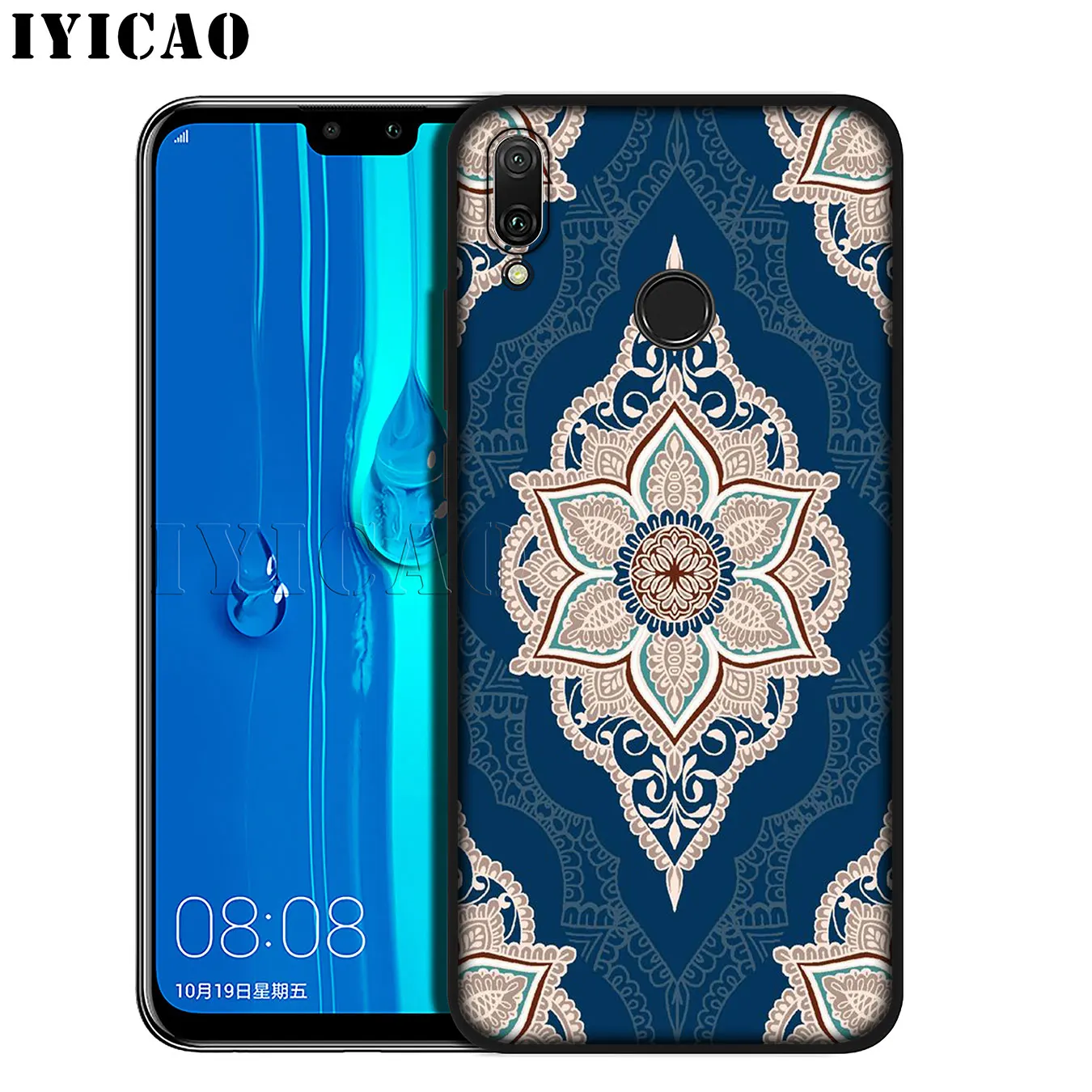 IYICAO голубой Тотем Мандала Цветок Мягкий силиконовый чехол для телефона Huawei Mate 30 20