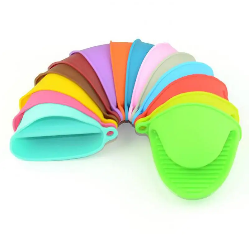 2 шт кухонные цветные силиконовые перчатки толстые термостойкие для духовки