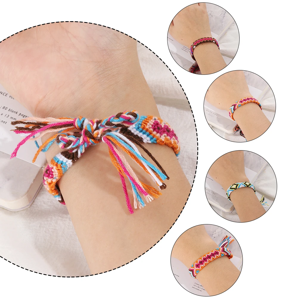 Женские плетеные браслеты ручной работы в Бразилии винтажные хлопковые