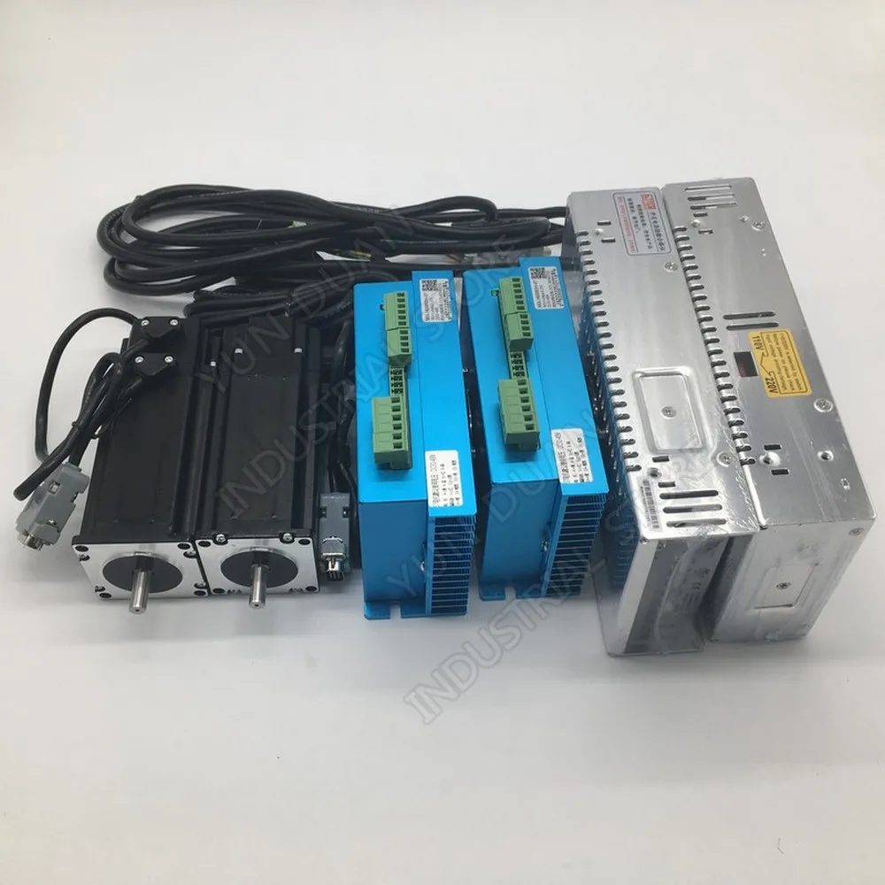 2 шт. 3 Нм Nema23 57 мм AC DC DSP замкнутый цикл шаговый двигатель драйвер с охлаждающим