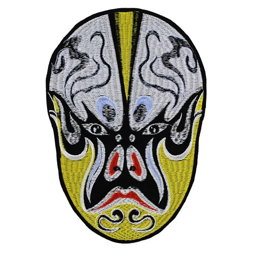 Mask 22 1 шт. в китайском стиле Пекинская опера маски для лица модная ткань вышивка железные на патчи аппликация Швейные принадлежности TH822 - Цвет: Mask 22