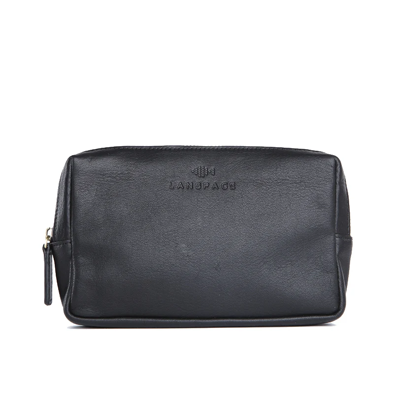 Мужской кожаный кошелек LANSPACE модные кошельки с отделениями для монет от