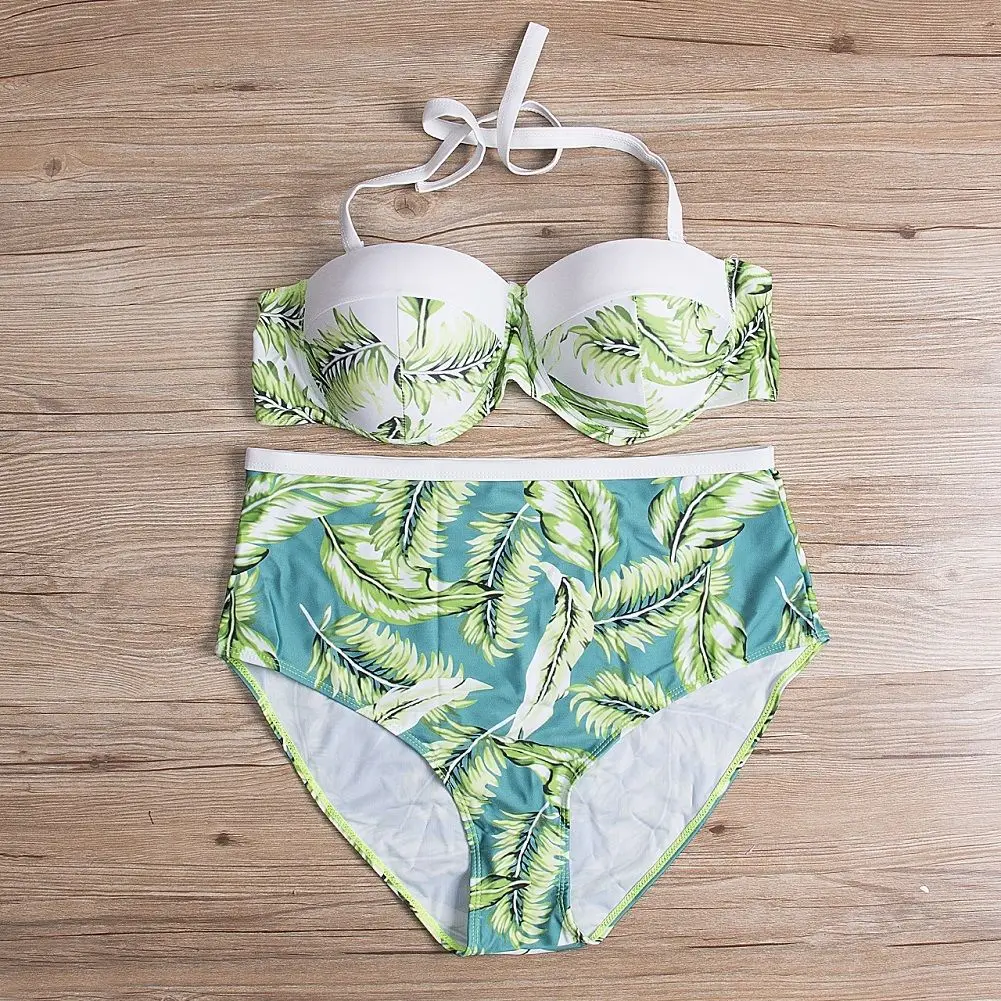 Купальные костюмы с высокой талией купальный костюм для женщин от 2XL до 5XL большой