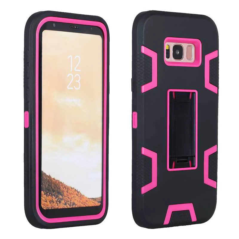 Case For Samsung Galaxy S6 S7 edge S8 Plus S5 Note 4 5 Stand Armor 360 Full Protection Shockproof Antiskid Phone Cover Coque |