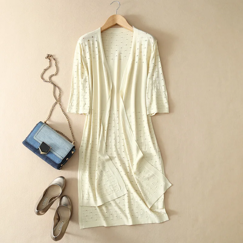Кимоно кардиган Длинный летний Кардиган Женская белая блузка розовая рубашка