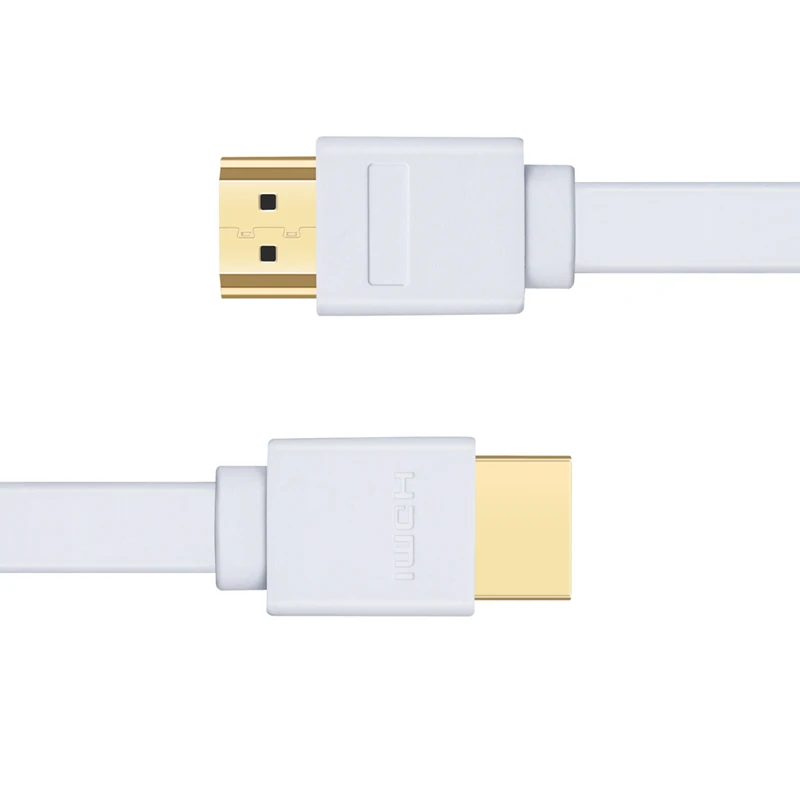 White Shuliancable, плоский кабель HDMI, высокоскоростной кабель HDMI, 1080p4k 3D для HDTV xbox PS, компьютерный проектор, 0,3 м, 1 м, 1,5 м, 2 м, 3 м - Цвет: White