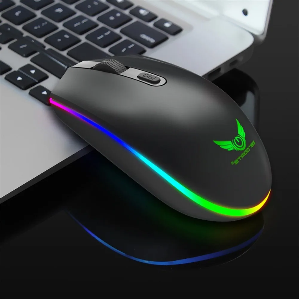 Высокоскоростная прецизионная оптическая проводная мышь S900 RGB С нескользящими