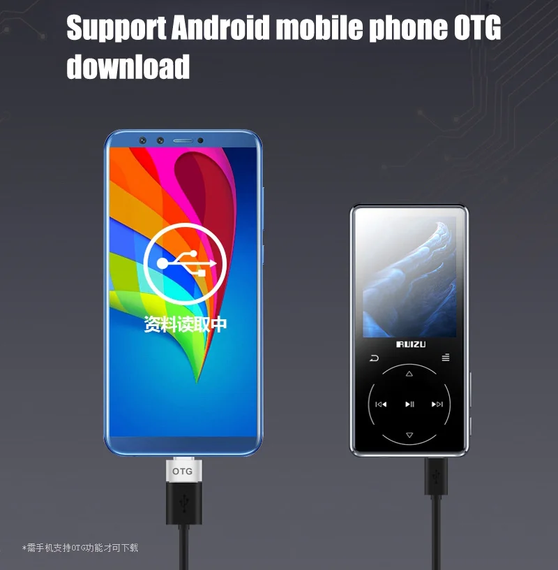 Спортивный MP3-плеер ruidu D16 с Bluetooth, 8 ГБ, экран 2,4 дюйма, FM, запись, электронная книга, часы, шагомер, Встроенные динамики