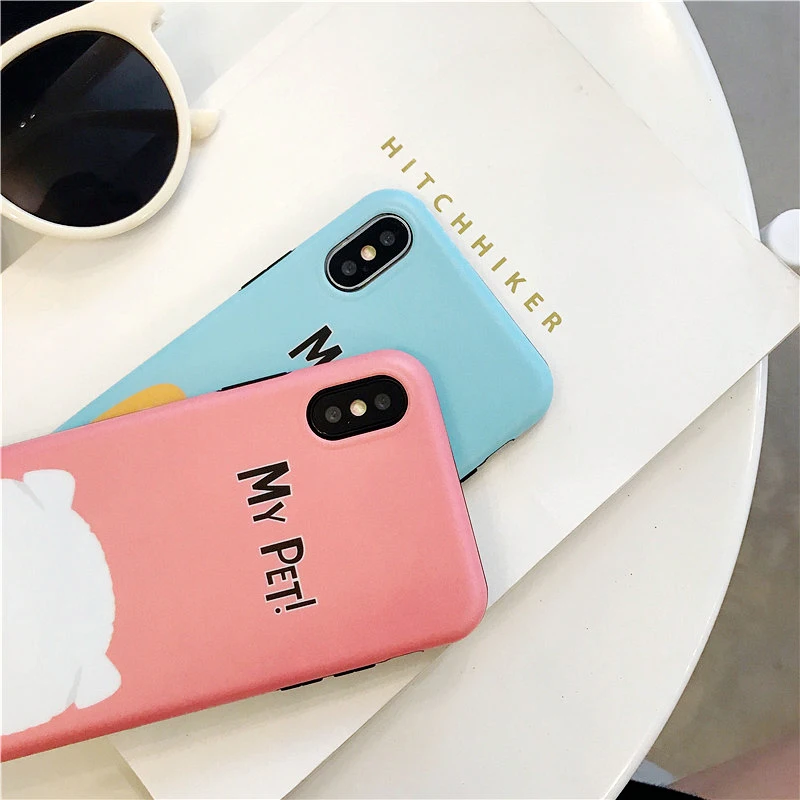 GYPHCA милый мультяшный любимец собаки Телефон чехол для iPhone 6 7 8 Plus Матовый ТПУ