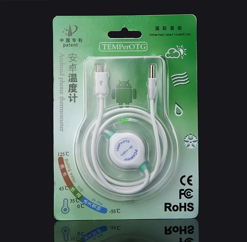 Бренд 8in1 телефона Android OTG Температура Сенсор-50C--125C TemperOTG термометр данных