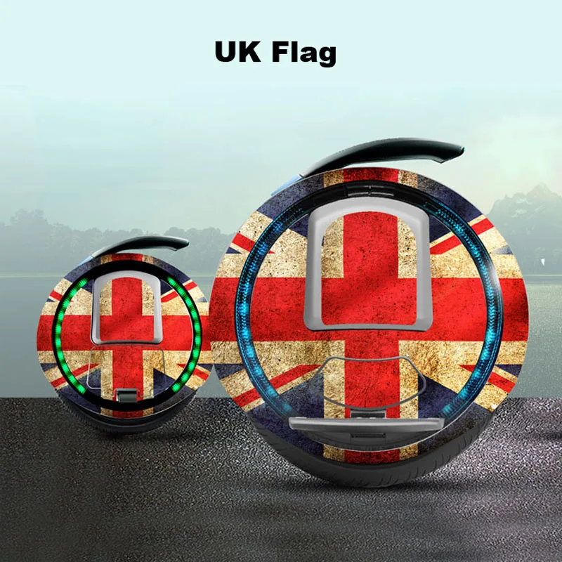 UK Flag Ninebot один E+ защита Стикеры Американский Captin наклейка водонепроницаемые декоративная штукатурка Иран Man Стикеры для Ninebot один C+/E - Цвет: UK Flag