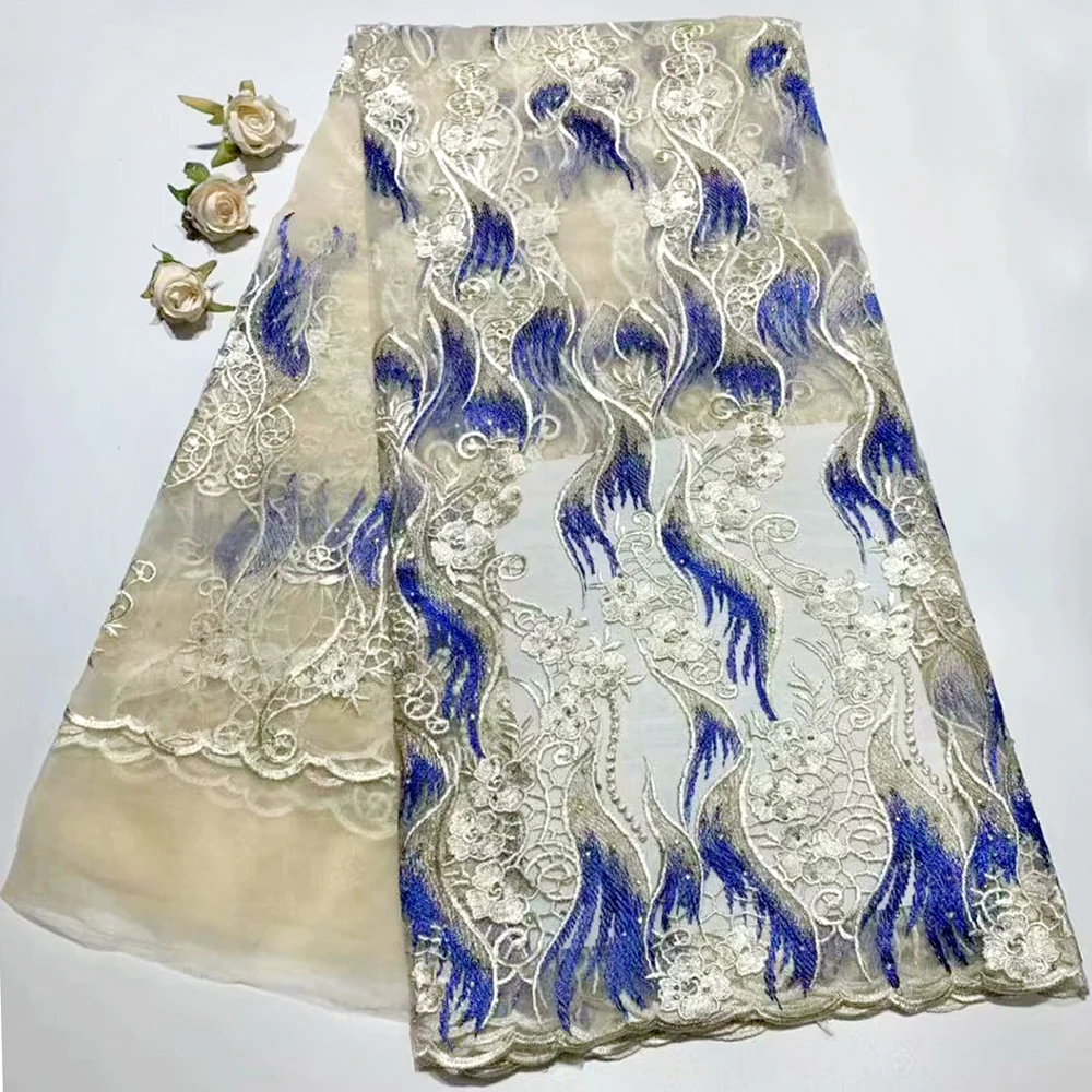 Африканская кружевная ткань 2019 высококачественное нигерийское Тюлевое кружево